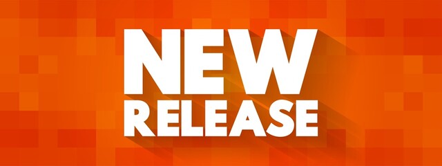 New Release text quote, concept background