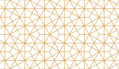 The geometric pattern with lines. Seamless vector background. White and gold texture. Graphic modern pattern. Simple lattice graphic design