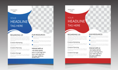 Corporate Business flyer design template , Vector and illustration design 2022