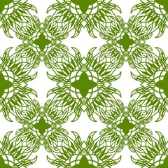 Seamless mandala pattern with line art flower for fabrics and textiles and packaging and gifts and cards and linens 