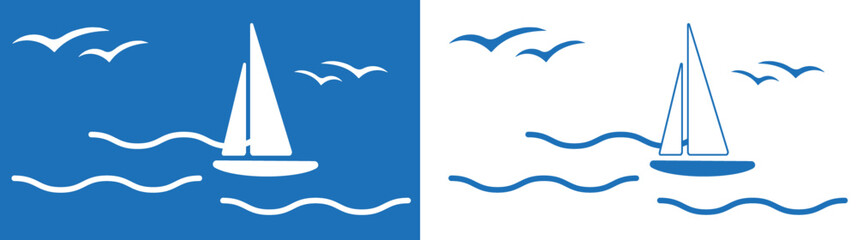 The sailboat and seagulls pattern is a sea symbol