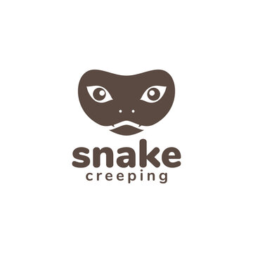 face cute snake black logo design vector graphic symbol icon sign illustration creative idea