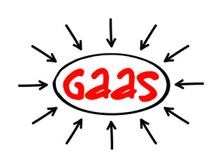 GAAS - Generally Accepted Audit Standards acronym text with arrows, business concept for presentations and reports