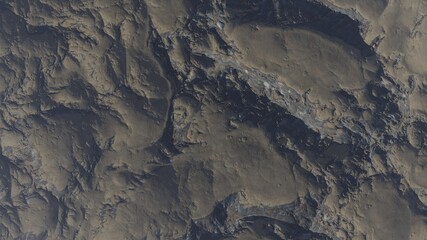 Fototapeta premium 3d render of abstract planet surface with high detailed relief