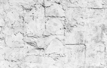 Old white stone wall, frontal background photo