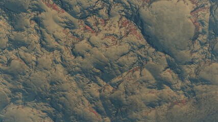 Fototapeta premium 3d render of abstract planet surface with high detailed relief