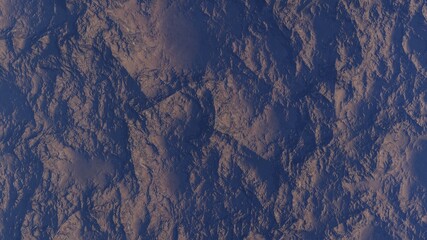 3d render of abstract planet surface with high detailed relief