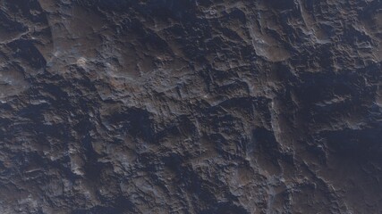 3d render of abstract planet surface with high detailed relief