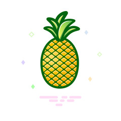 Pineapple icon. Vector illustration.
