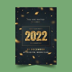 gradient new year vertical poster template abstract design vector illustration