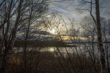 river bank in autumn