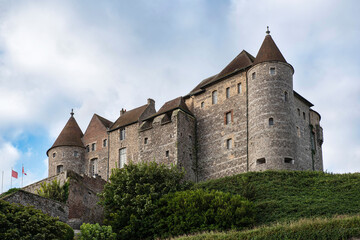 Fototapeta na wymiar Old castle of the city of Dieppe in Normandy in France