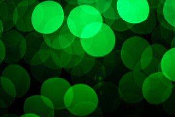Christmas decoration, bokeh, green lights, background illuminated.