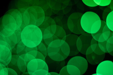 Christmas decoration, bokeh, green lights, background illuminated.