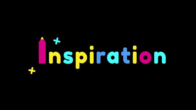 4k video of inspiration colorful typography banner.