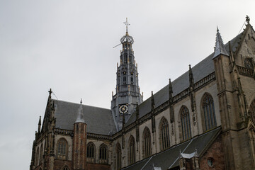 Fototapeta na wymiar Saint bavo church in Haarlem netherans