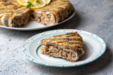 Anchovy pilaf(hamsi pilav), Turkish cuisine, Black Sea specialty (Turkish name; hamsili pilav)