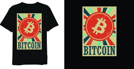 Bitcoin T-shirt Design Template 