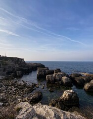 rocks and sea