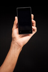 showing cell phone vertical