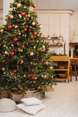 Fototapeta na wymiar Christmas tree and decoration