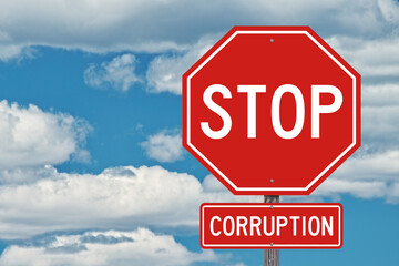 Stop Corruption Sign