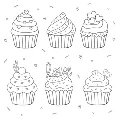 set of cupcakes
