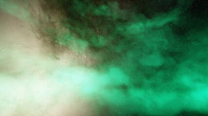 Planetary nebula in deep space. Abstract colorful background 3d render