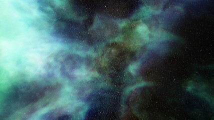 Planetary nebula in deep space. Abstract colorful background 3d render