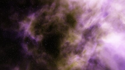 Planetary nebula in deep space. Abstract colorful background 3d render