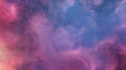 Planetary nebula in deep space. Abstract colorful background 3d render