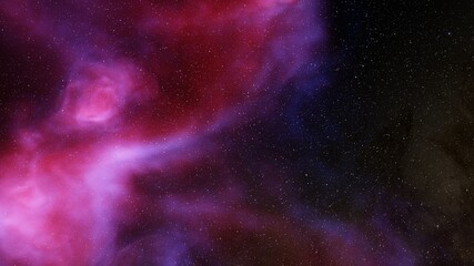 Planetary nebula in deep space. Abstract colorful background 3d render