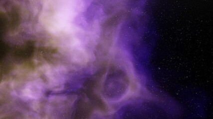 Planetary nebula in deep space. Abstract colorful background 3d render