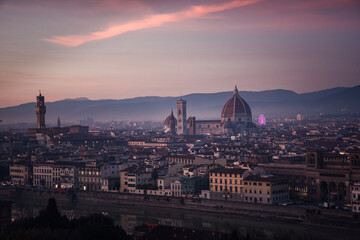 Fototapeta na wymiar The magic of Florence during Christmas time