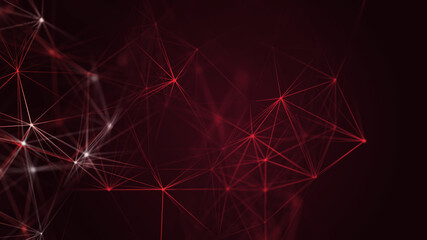 Abstract background with connected dots and lines. Lines, point, planes in 3d space. Background for presentations. 3D