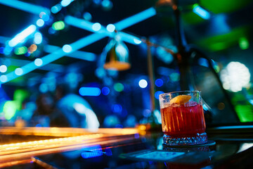 night atmosphere of a beautiful bar