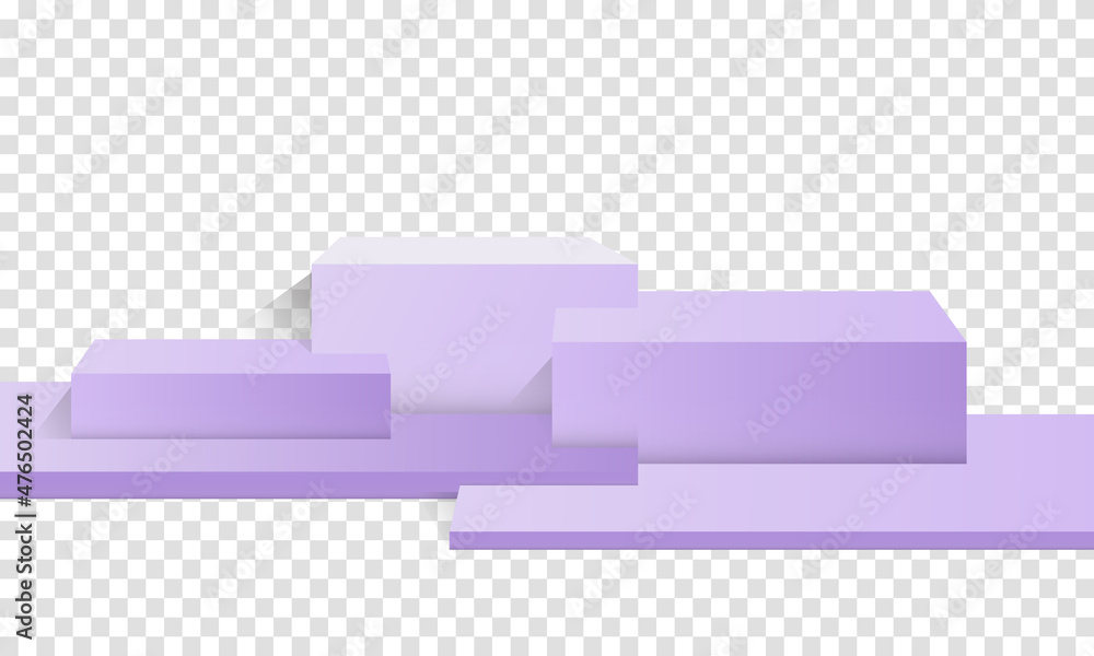 Aufkleber abstract realistic 3d podium set with pastel color. 3d display product beige minimal scene with geom