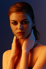 beautiful woman in a shiny dress posing luxury Lifestyle unaltered