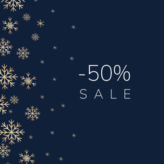 winter sale banner, vector illustration	