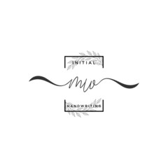 Initial Letter MW Signature Handwriting Template Logo Vector