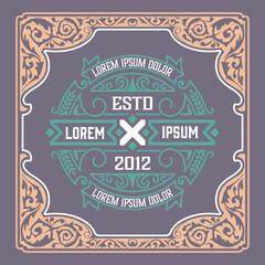 Western card with vintage style