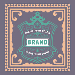 Western card with vintage style