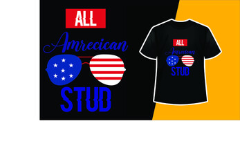All American Stub  T-Shirt Design
