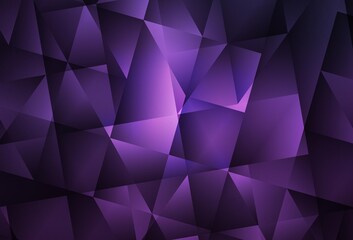 Dark Purple vector triangle mosaic template.