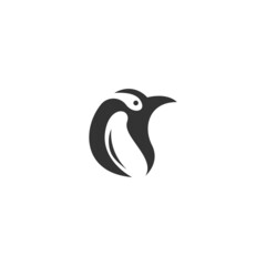 Penguin icon logo design template illustration