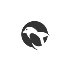 Penguin icon logo design template illustration