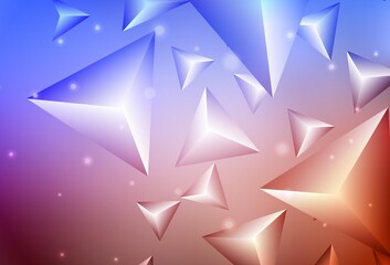 Obraz premium Light Blue, Red vector template with crystals, triangles.