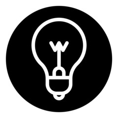Idea Light Flat Icon Isolated On White Background
