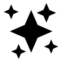 Stars Night Flat Icon Isolated On White Background