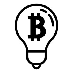 Bitcoin Flat Icon Isolated On White Background